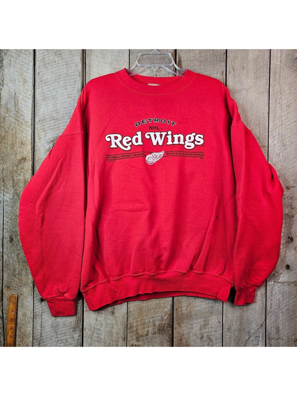 Vintage Detroit Red Wings Sweatshirt Mens XL Red NHL Lee Sport Crewneck
